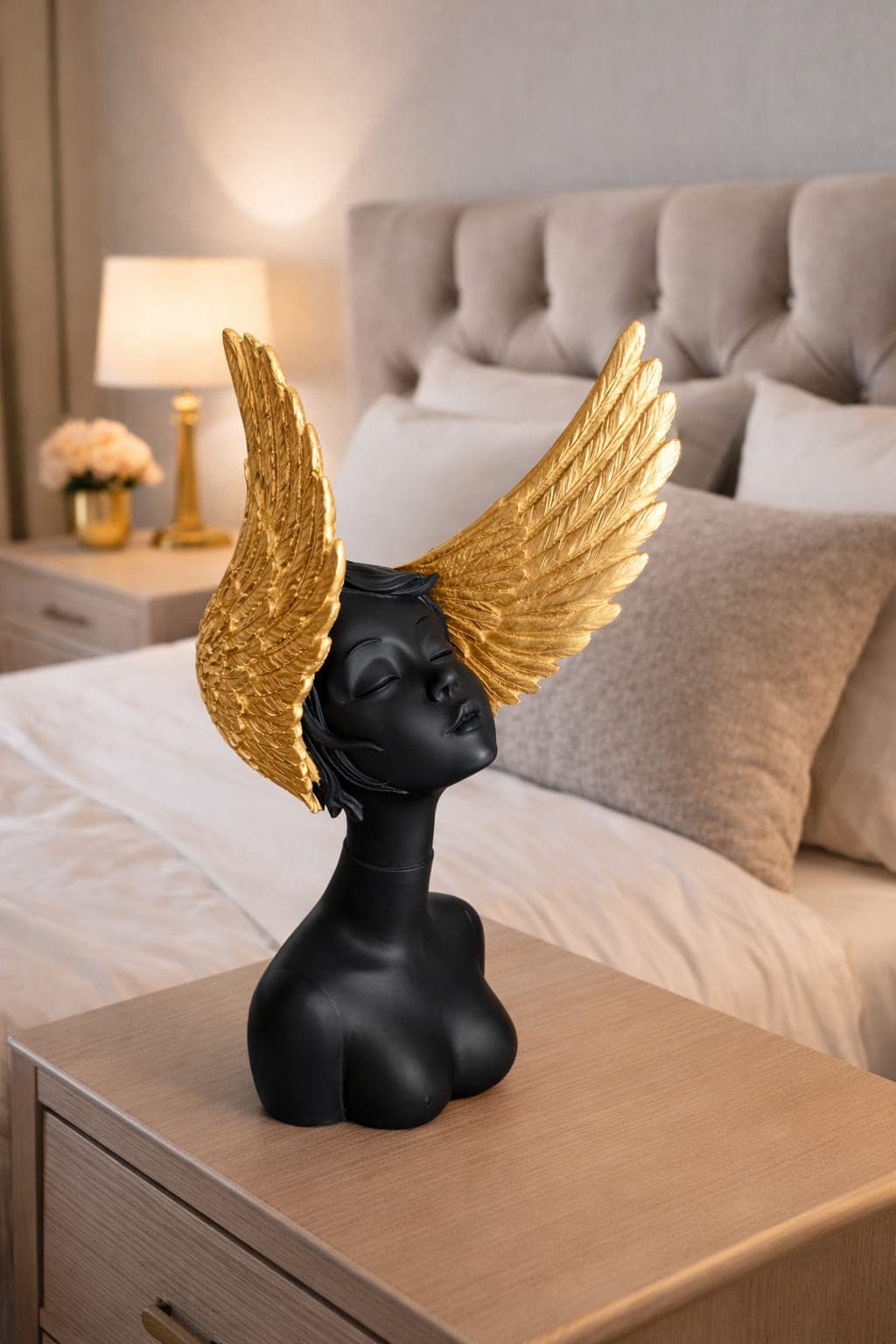 Modern Abstract Woman Wings Sculpture 3