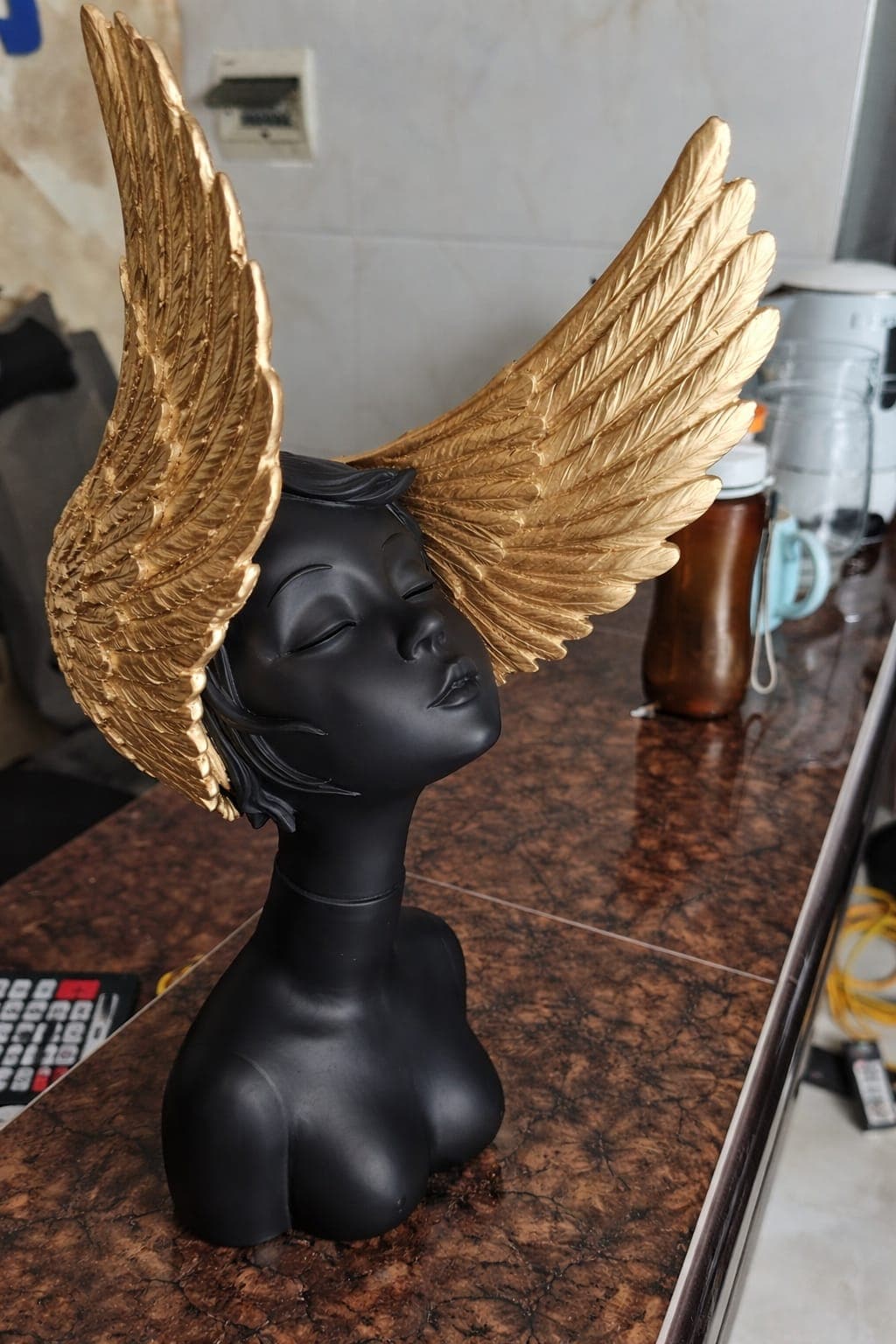 Modern Abstract Woman Wings Sculpture 5