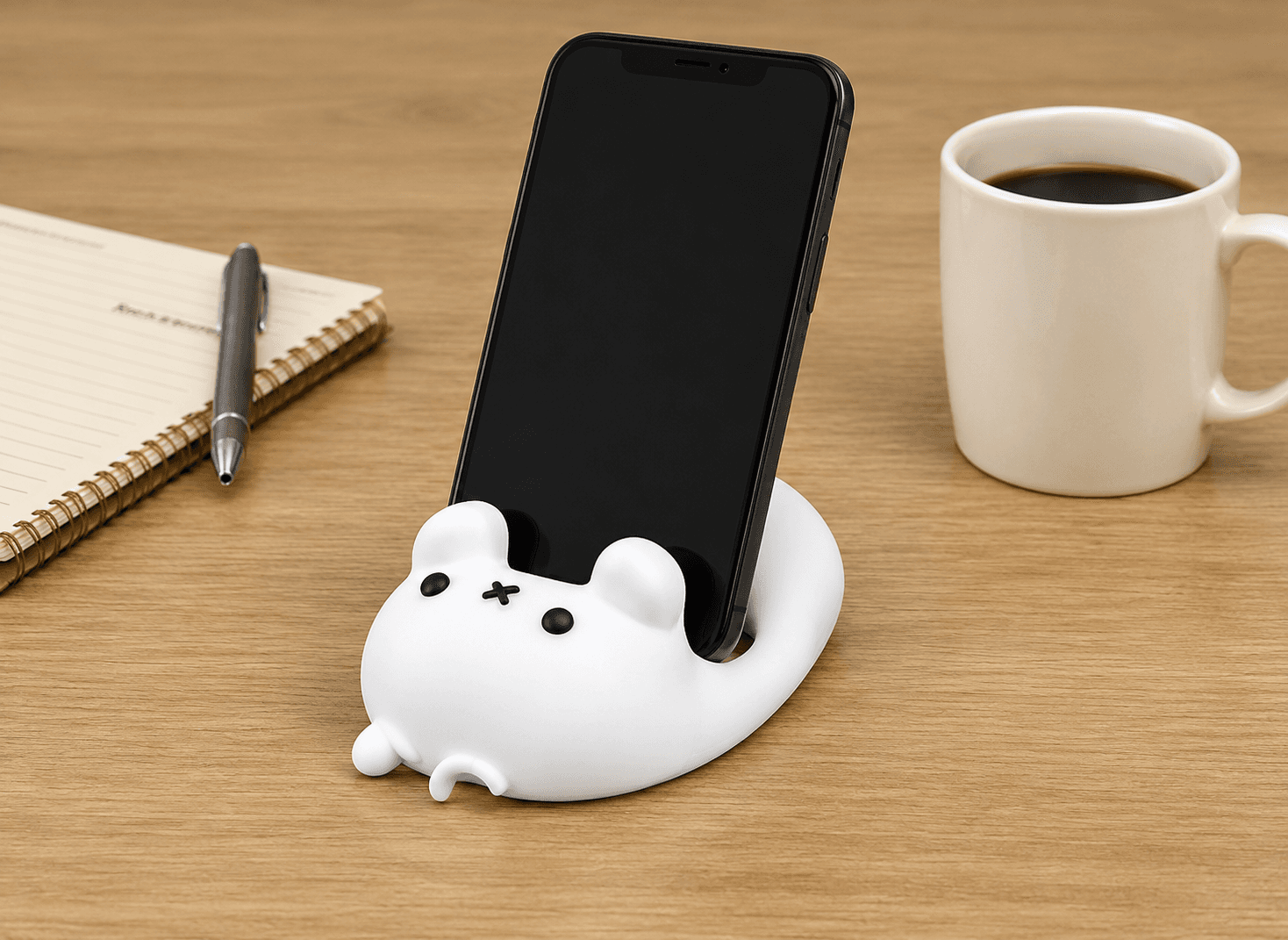 Cute Bunny Phone Stand – 3D Printed Mobile Holder for Desk & Bedside 2