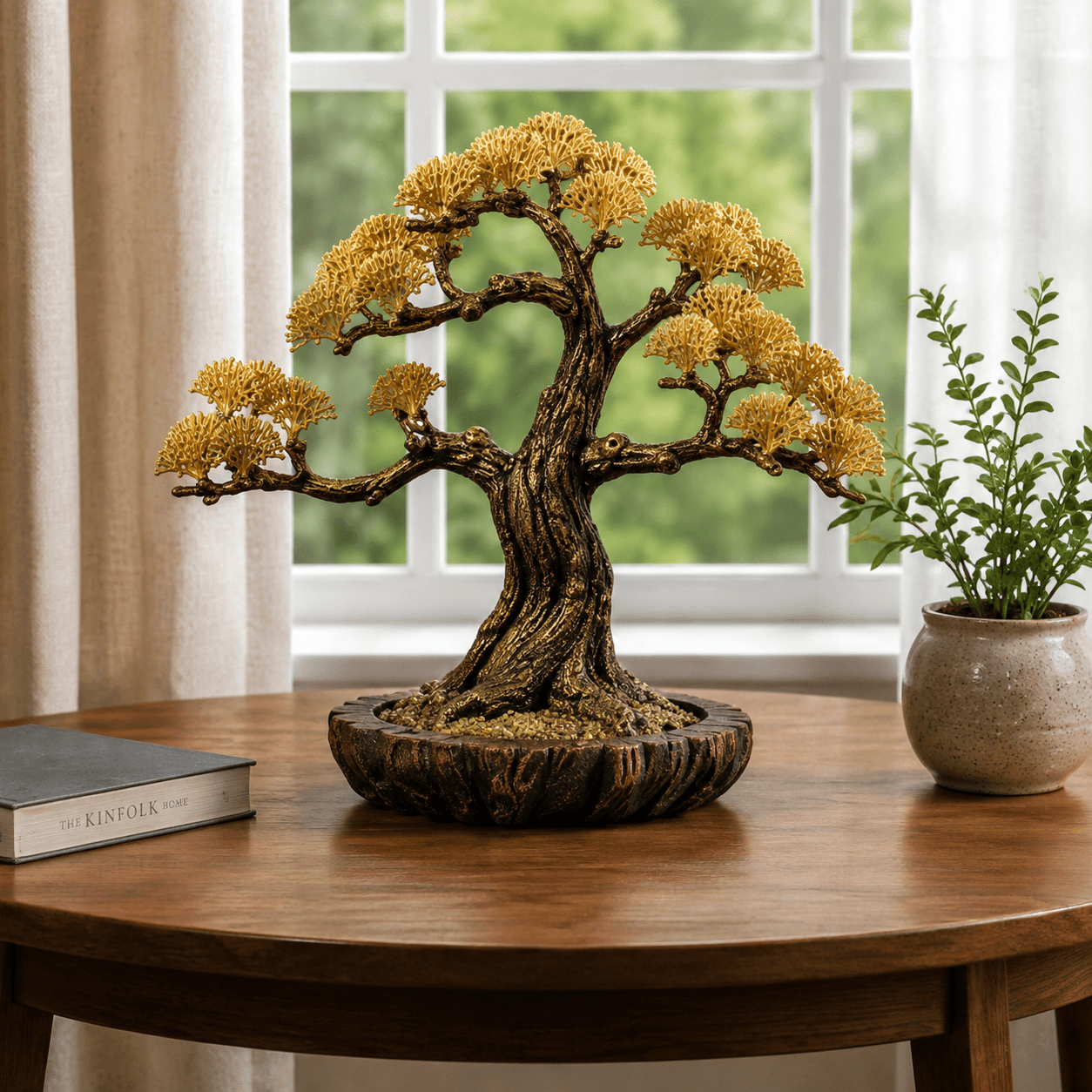 Golden Bonsai Tree Sculpture | Tree of Life Luxury Home Decor 6