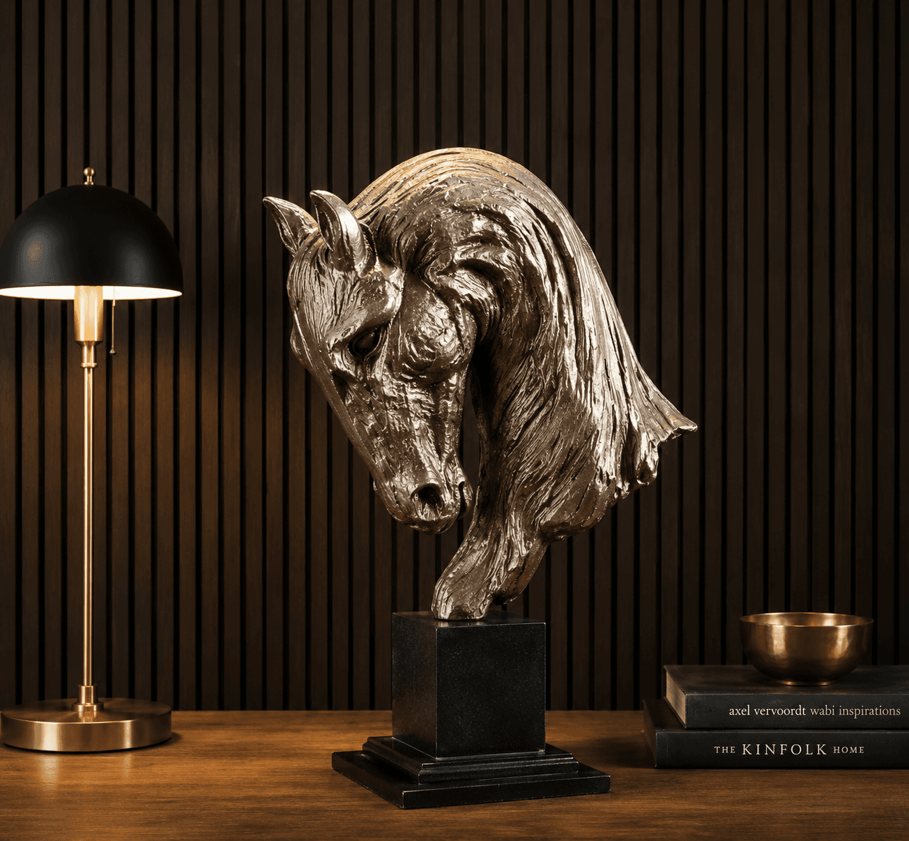 Luxury Horse Head Sculpture | Metallic Equestrian Bust Home Decor 8